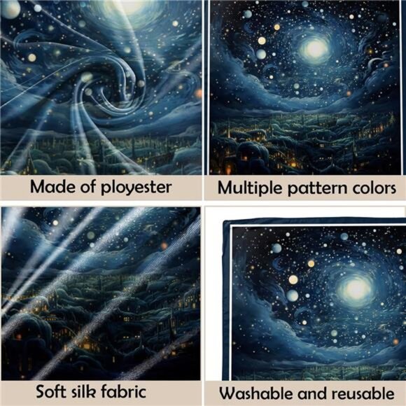 Scarf Silk Feeling Large Square Satin Head Hair Wrap Lightweight Fashion Cute - Picture 3 of 7